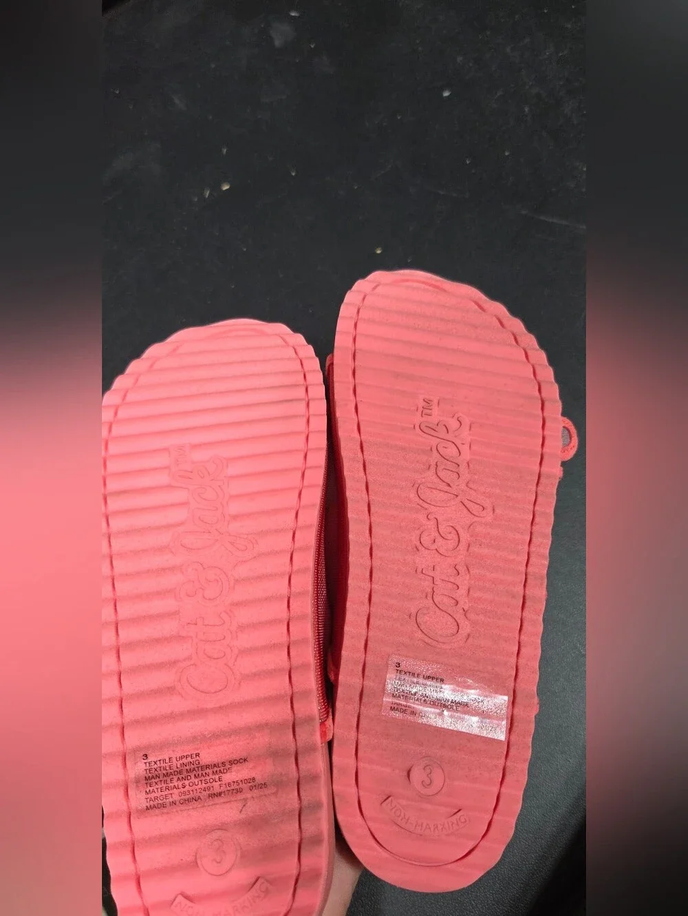Cat & Jack Coral Slide Sandals with Adjustable Buckle